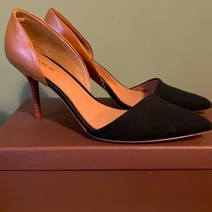 Coach Camille canvas leather heel